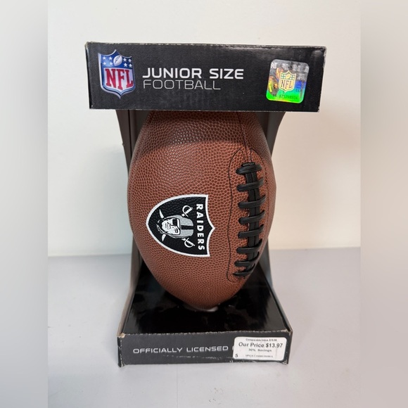 Las Vegas Raiders Primetime Youth Size Football Ball - Rawlings - Picture 1 of 5